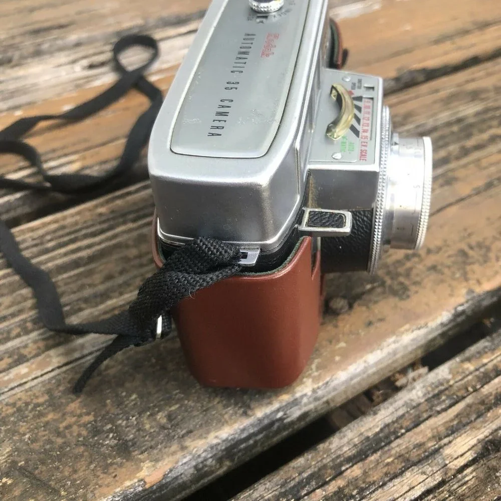 Kodak Eastman Automatic Camera 35mm Leather FieldCase Kodachrome Vintage 50s 60s